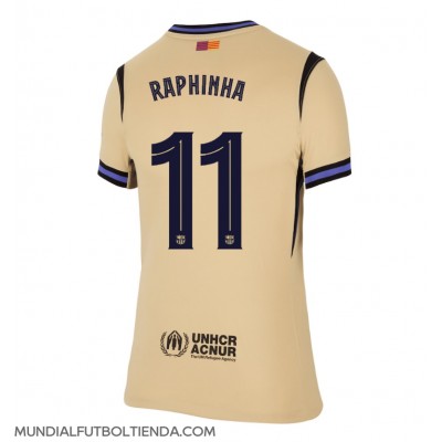 Camiseta Barcelona Raphinha Belloli #11 Segunda Equipación Replica 2025-26 para mujer mangas cortas Camiseta Barcelona Raphinha Belloli #11 Segunda Equipación Replica 2025-26 para mujer mangas cortas